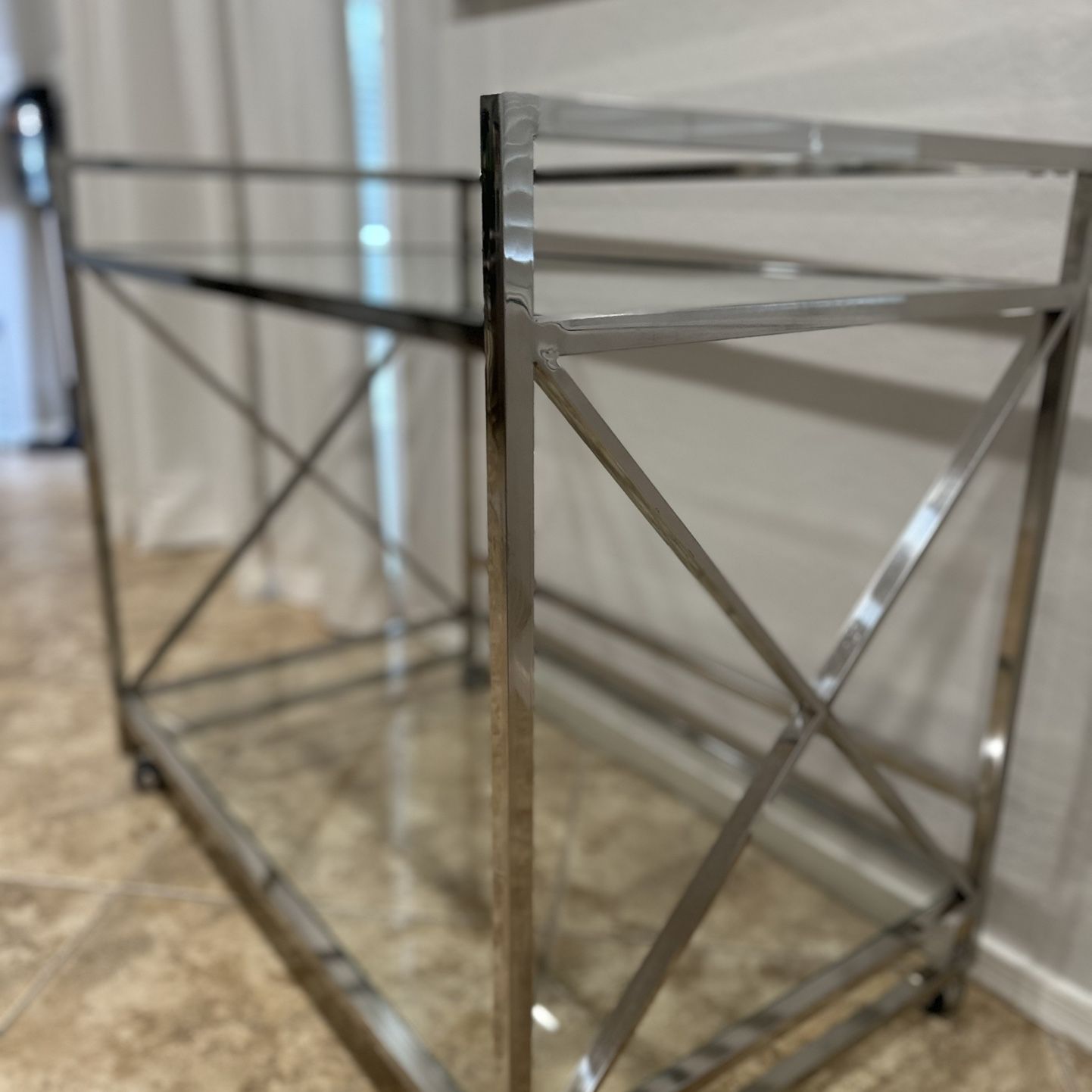 Glass Bar Cart $150