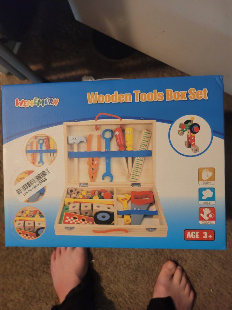 Children's Wooden Tools Box Set 
