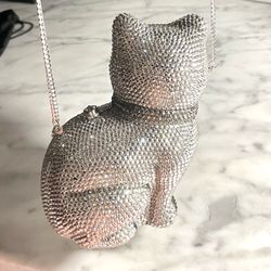 Swarovski Crystal Mini Cat Purse