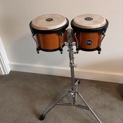Bongos and adjustable stand