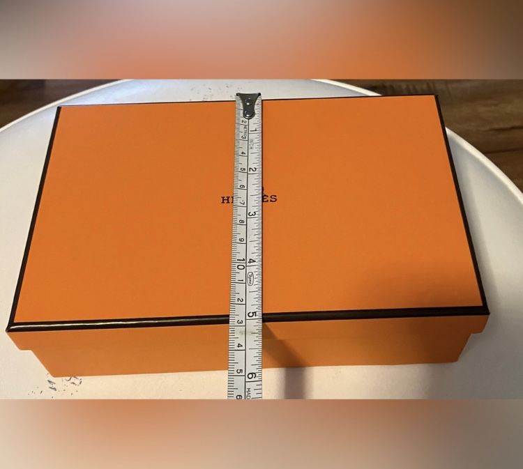 HERMES Paris Set of 6 orange cardboard boxes.