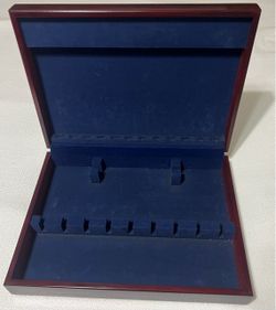 Wooden Flatware & Silverware Storage Chest – Dark Rosewood