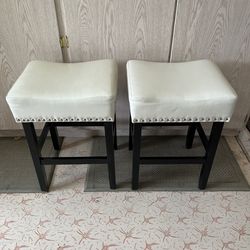 Two counter height bar stools
