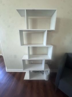 White bookshelf