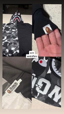 bape zip up sz m
