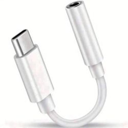 Type-C to 3.5mm Headphone Jack Adapter, 1pc Male to Female USB-C Audio Aux Cable Cord Converter, iPhone 15 16 / Android Phones Cellphones Devices