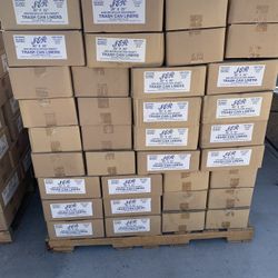 Clear (Natural Color) HDPE Coreless Trash Liners - 20"x22" - 1000  Bags - 8 microns - Clear