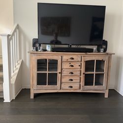 Farmhouse TV Console / Cabinet – Solid Wood – $150