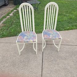 Antique White Wooden Chairs