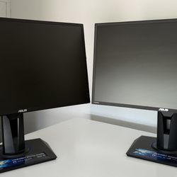 Two Monitors, Keyboard And Mouse