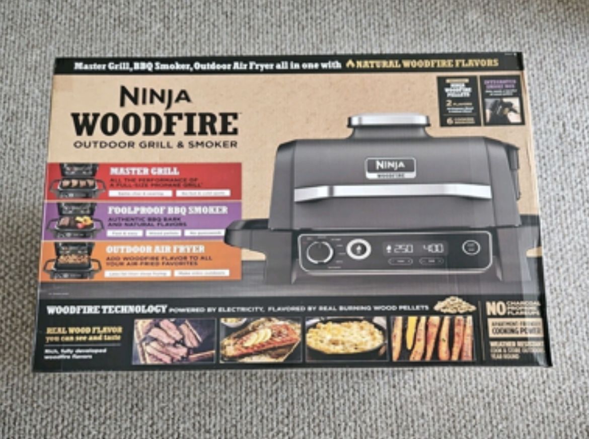 Never Opened Ninja Woodfire Grill/air fryer