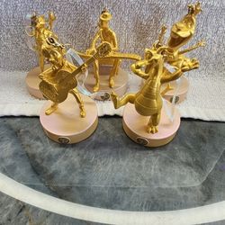 50th Anniversary Gold Disney EPCOT Character Ornaments 