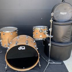 🔥 DW Collectors Exotic Series 💯 Oak 3pc Shell Pack 24/16/13” W/Beato Bags Retails for $6500