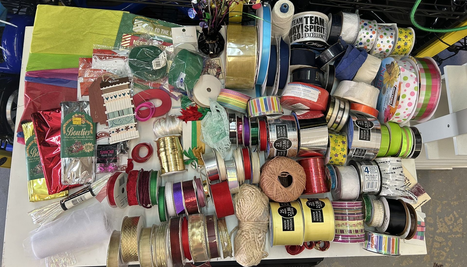 Ribbons, Tags, Crafting, Scrapbooking Supplies-large amount