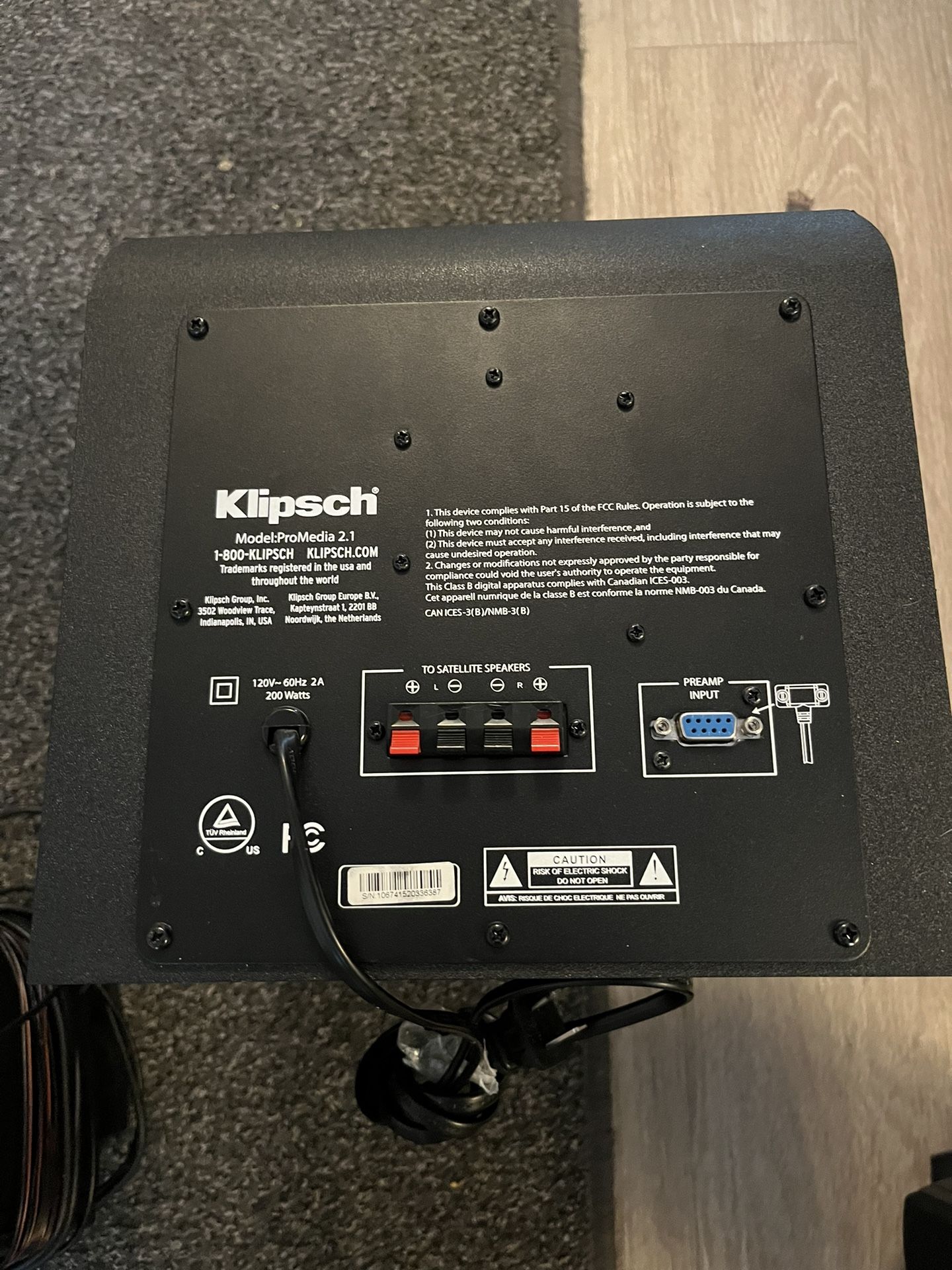 Klipsch ProMedia Gmx A 2.1 Speaker System for Sale in Santa Rosa, CA