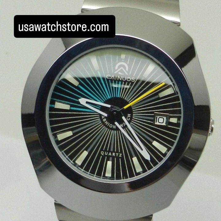 Men's Dia Quartz Star 40mm Oval Case Retro Dial W/Date Modern Classic Watch