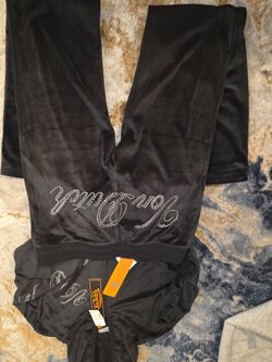 Von Dutch Black Velour Tracksuit Set
