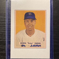 Bowman 1949 Edwin Duke Snider Replica Baseball Card
