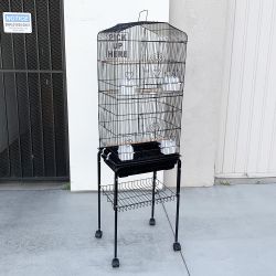New $60 Small to Medium Bird Cage 60” Tall Parrot Parakeet Cockatiel Bird Cage 18x14x60” Rolling Stand 