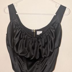 Black Fuller Bust Boned Corset Top, Size Small, Taiduex