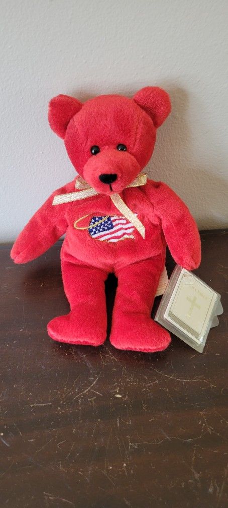 Red Holy Bears 1999 Allegiance Beanie Bear