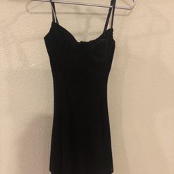 Black Velvet American Apparel Curtsy Dress