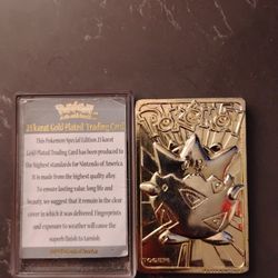 23k Gold Plated Pokemon Card 