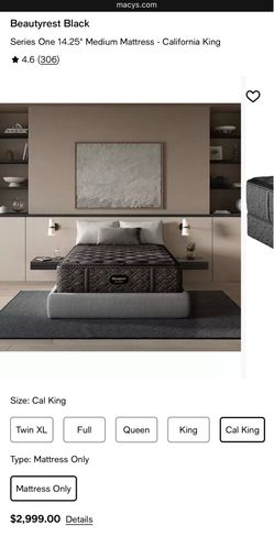 Beautyrest Black Series One 14.25" Medium Mattress - California King