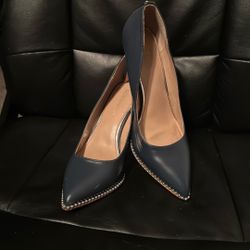 Navy Blue BCB Generation Navy Blue Studded Pumps