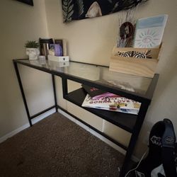 IKEA Metal and Glass Laptop Desk 