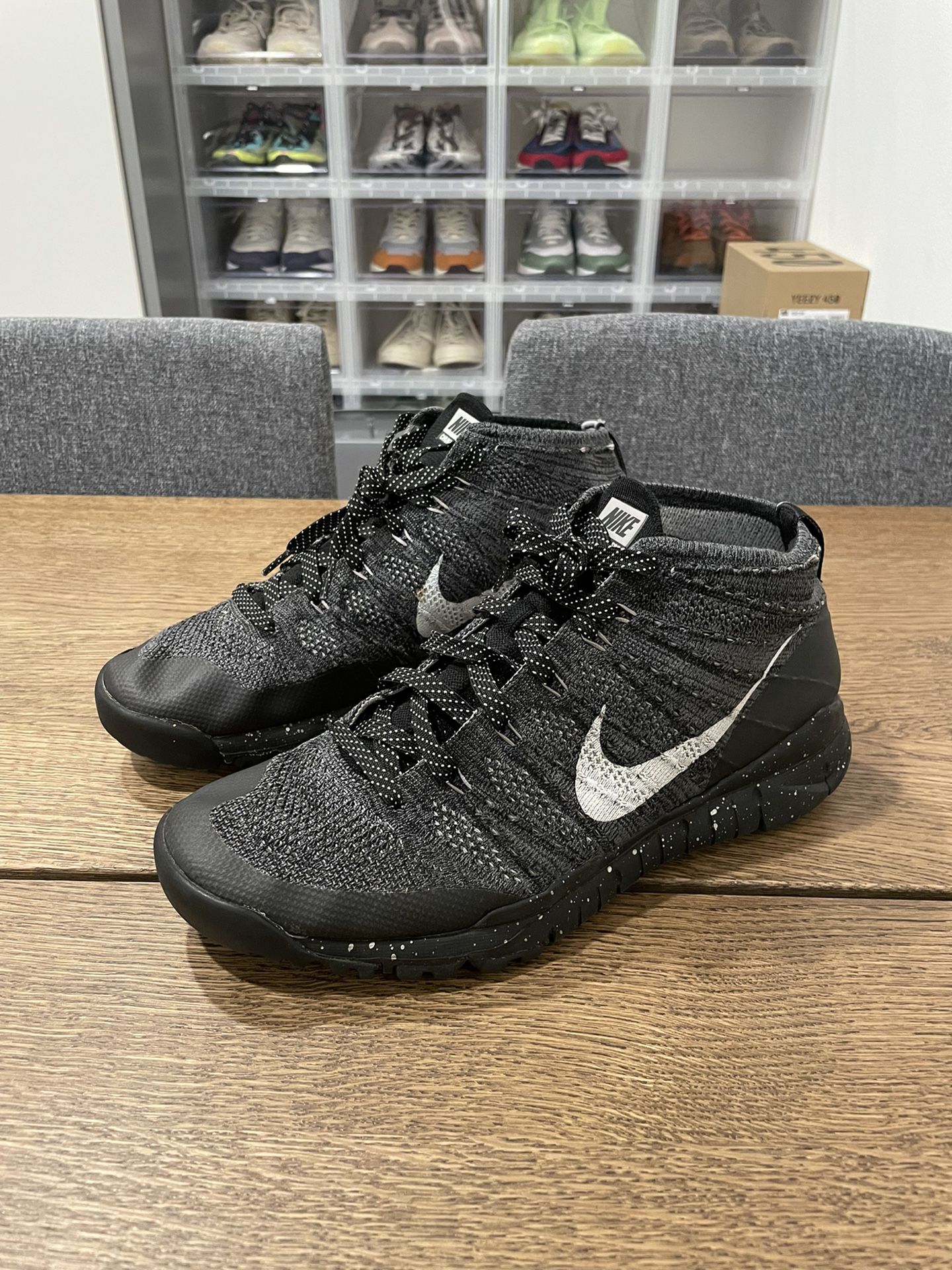 compacto defecto muerte Nike Flyknit Trainer Chukka FSB Black Charcoal Sz 10.5 (used) for Sale in  Oakland, CA - OfferUp