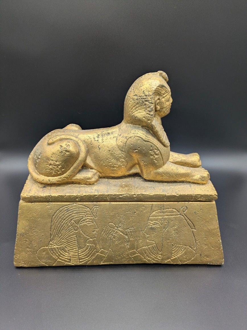 Egyptian Sphinx Treasure Box: Marked "TITO 77"