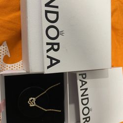 Pandora Sparkling Infinity Heart Collier Necklace 14k gold plating