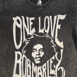 Zion Rootswear Bob Marley One Love Peace Concert Graphic T-Shirt (L, Black)