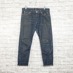 A.P.C. Petit Standard Raw Selvedge Denim Jeans button fly Droit Etroit 31