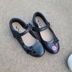 Girls Black Dress Shoes Size 1