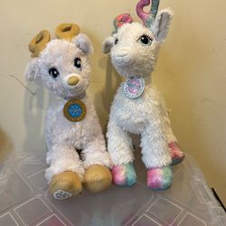 2 PCs Lot Build A Bear Glisten 22” Long Stuffed Animals