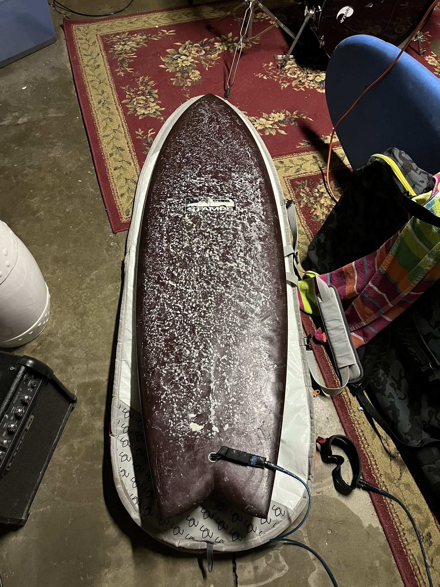 Stamps Fish Surfboard