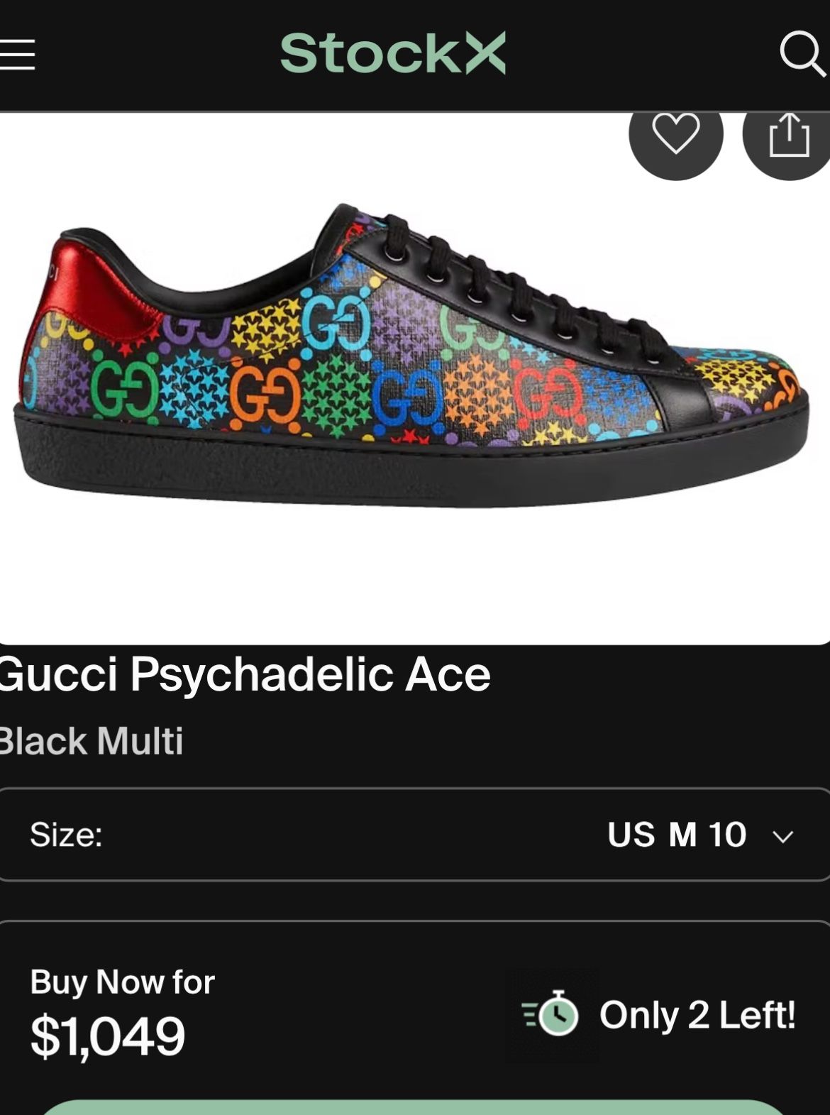 Gucci Psychadelic Ace Size 8