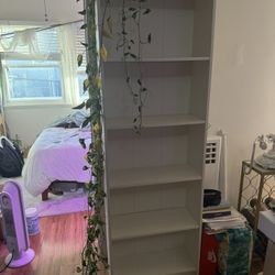 White 4 Tier Book Case