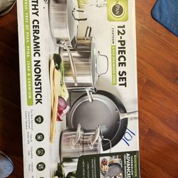 GreenPan Chatham Tri-Ply Stainless Steel 12 Piece Cookware Set, PFAS-Free Pots and Pans, Multiclad