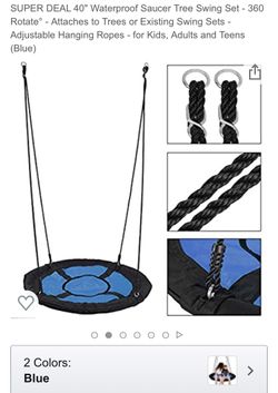 Swing- attached to trees or existing swing set