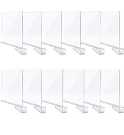 ZORCOR • Clear Acrylic Shelf Dividers, Closet Shelf Divider and Closet Separator for Organization in Bedroom, Kitchen and Office Plas NEW V New In The