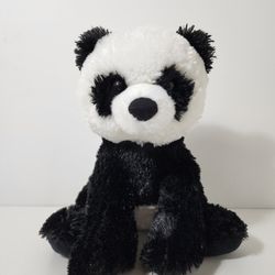 Soft Panda Bear Stuffed Animal Toy Aurora Black White Realistic Plush 
