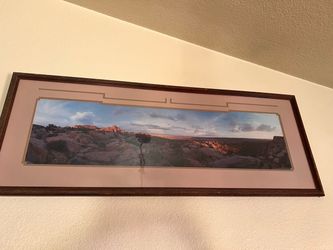Framed Panoramic Desert Landscape Photo