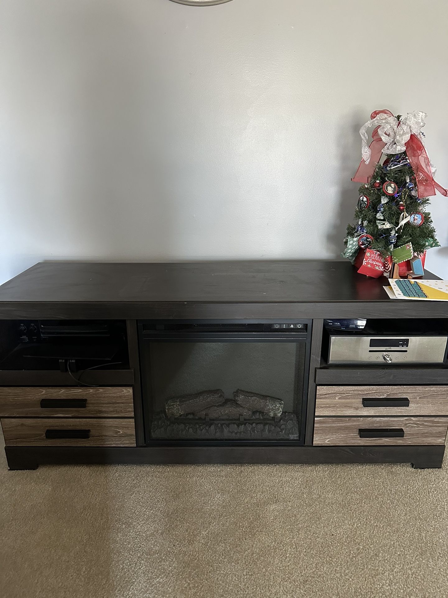 Entertainment Center With Fireplace