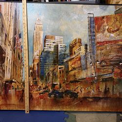 Large NYC Cityscape Canvas Painting  30” x 36”