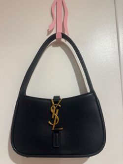 Saint Laurent YSL Black Leather Shoulder Bag dupe