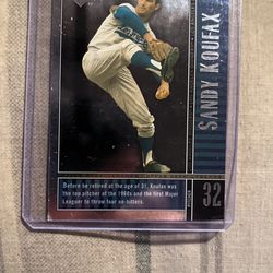 Sandy Koufax number 32 upper deck card 