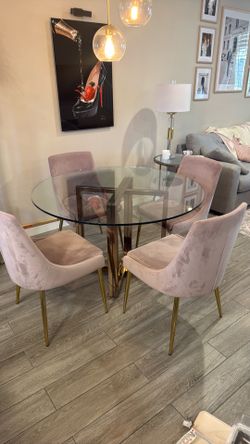 Dining table and chairs